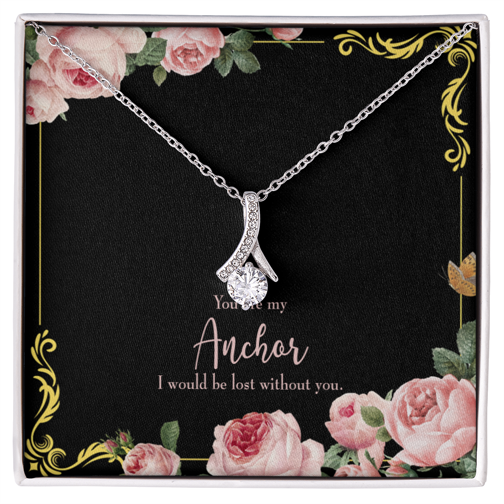 To My Girlfriend Lost Without You Alluring Ribbon Necklace Message Card-Express Your Love Gifts