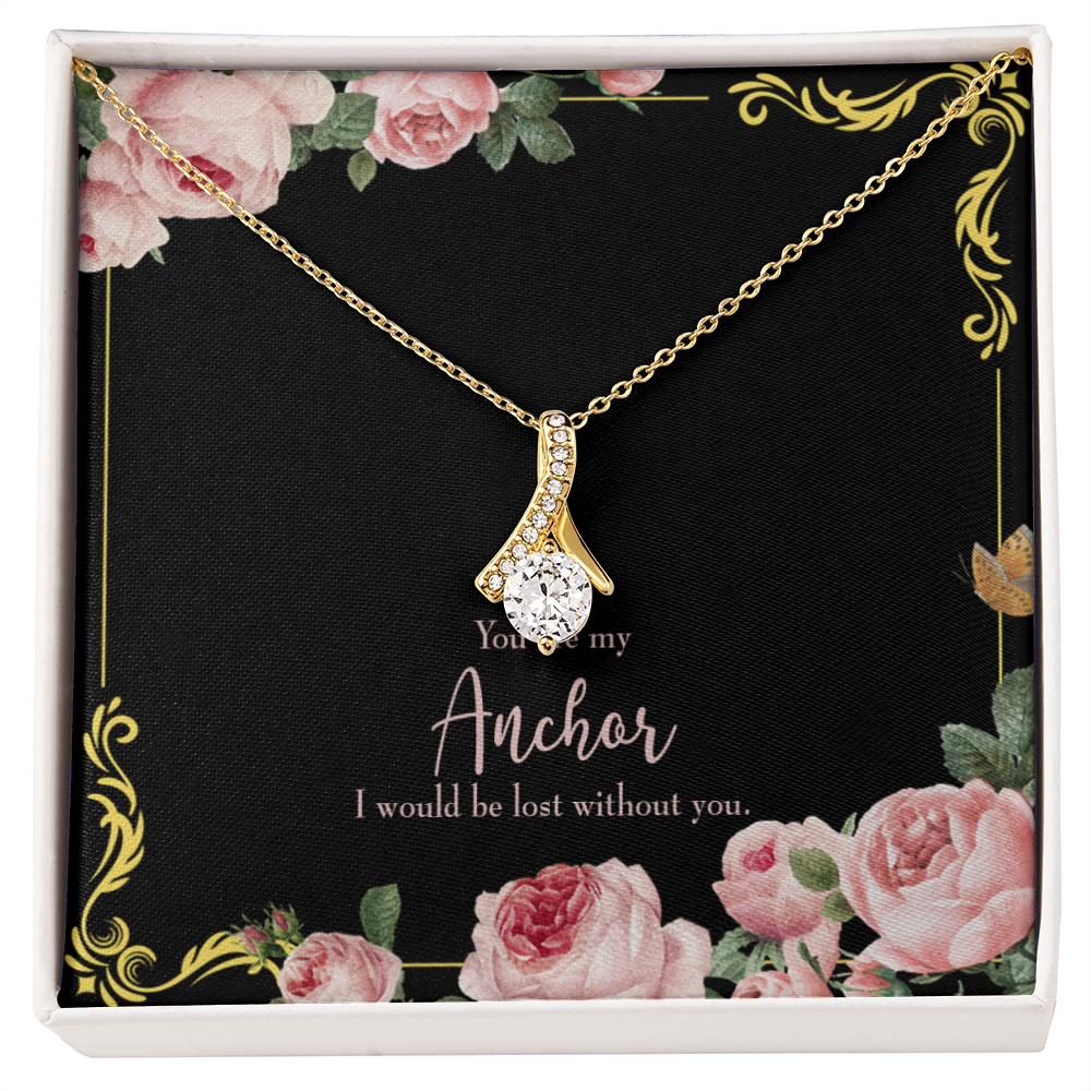 To My Girlfriend Lost Without You Alluring Ribbon Necklace Message Card-Express Your Love Gifts
