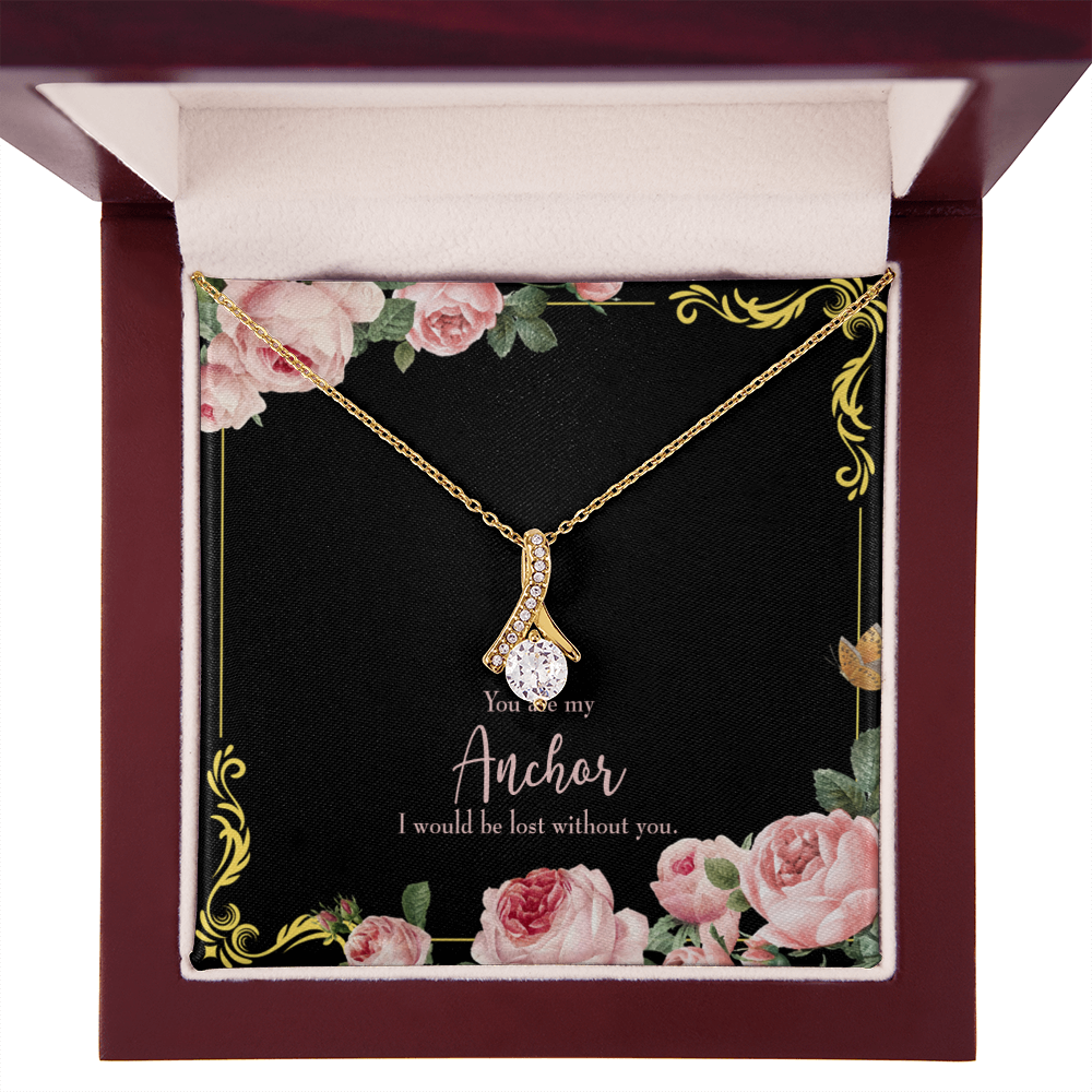 To My Girlfriend Lost Without You Alluring Ribbon Necklace Message Card-Express Your Love Gifts