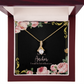 To My Girlfriend Lost Without You Alluring Ribbon Necklace Message Card-Express Your Love Gifts