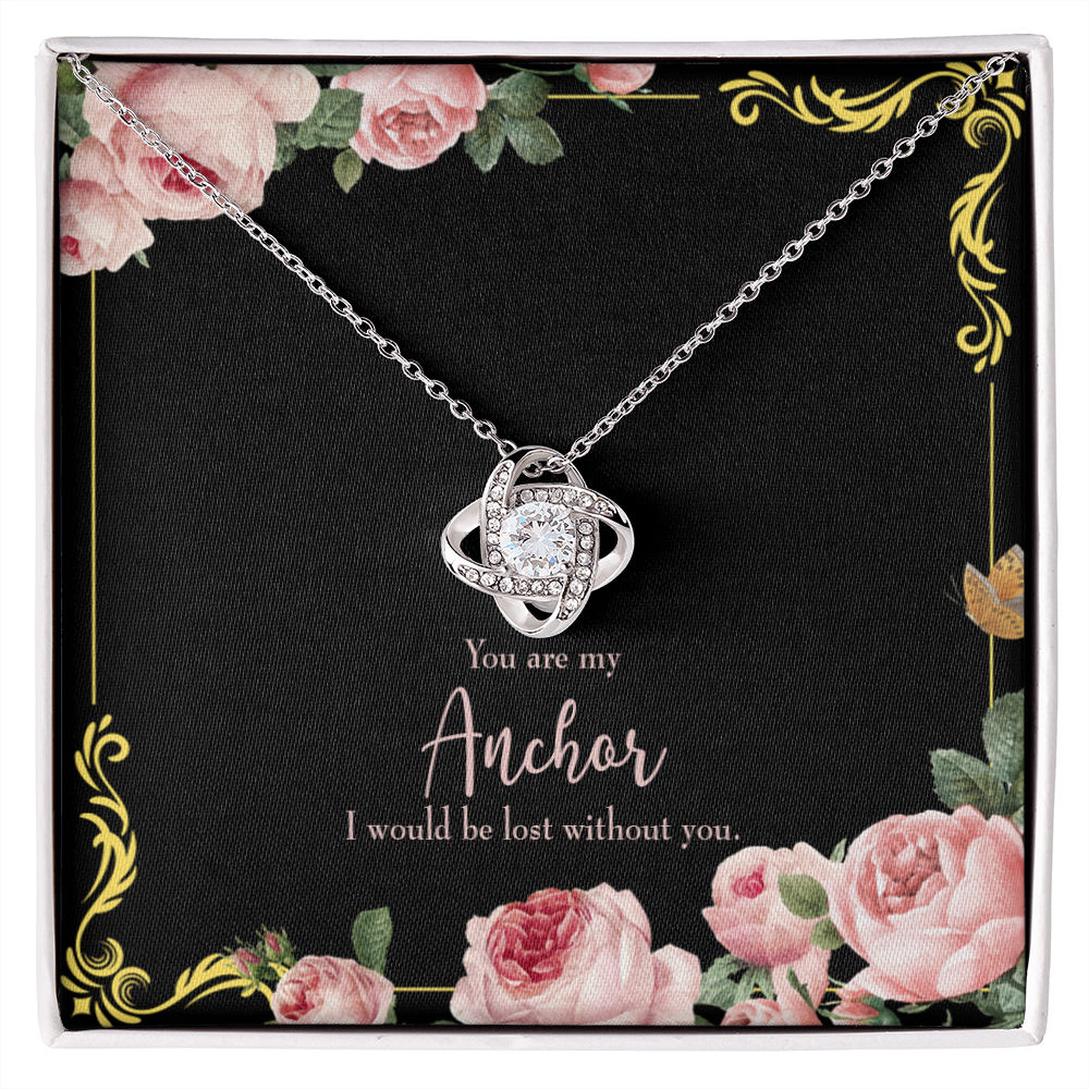To My Girlfriend Lost Without You Infinity Knot Necklace Message Card-Express Your Love Gifts
