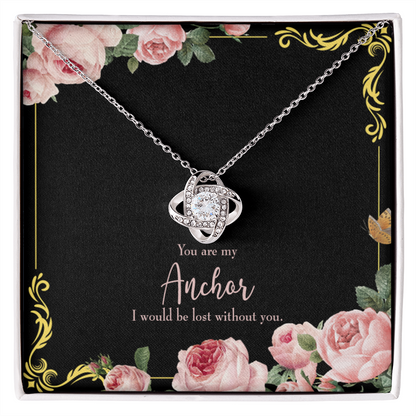 To My Girlfriend Lost Without You Infinity Knot Necklace Message Card-Express Your Love Gifts