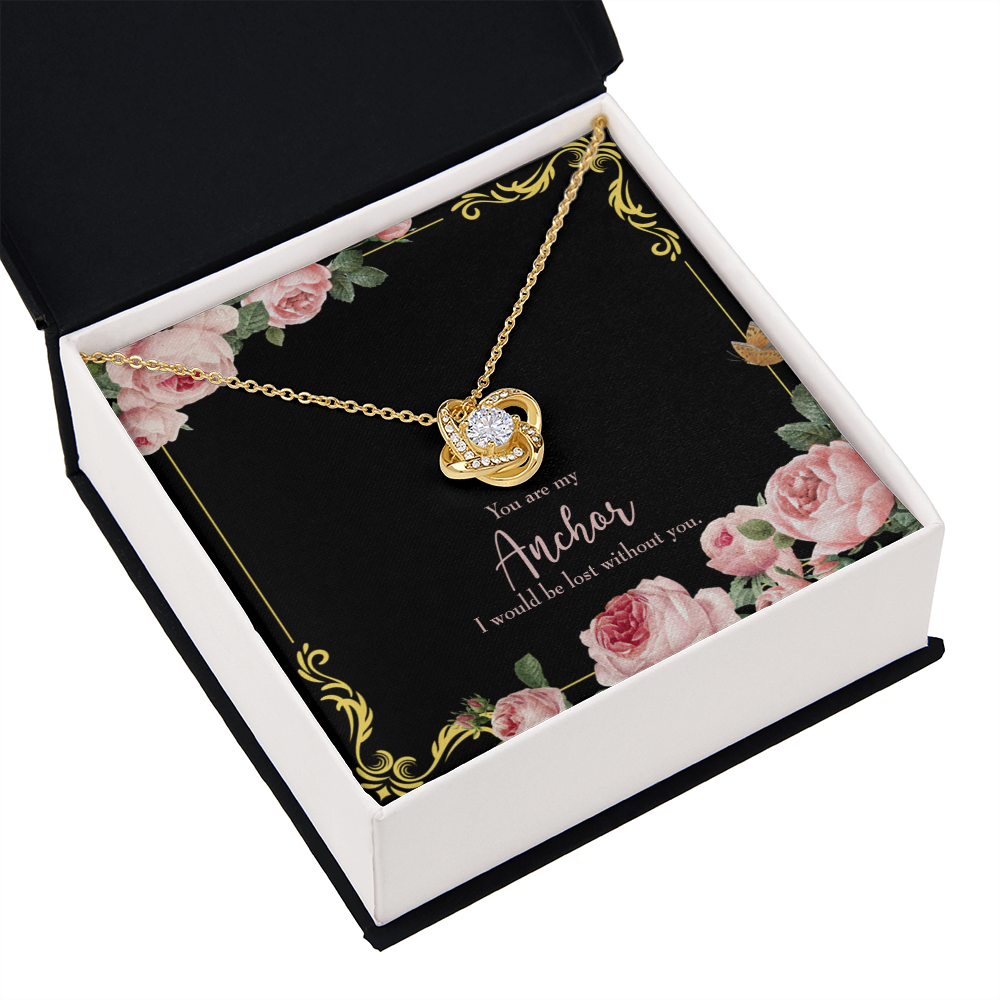 To My Girlfriend Lost Without You Infinity Knot Necklace Message Card-Express Your Love Gifts