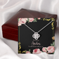 To My Girlfriend Lost Without You Infinity Knot Necklace Message Card-Express Your Love Gifts