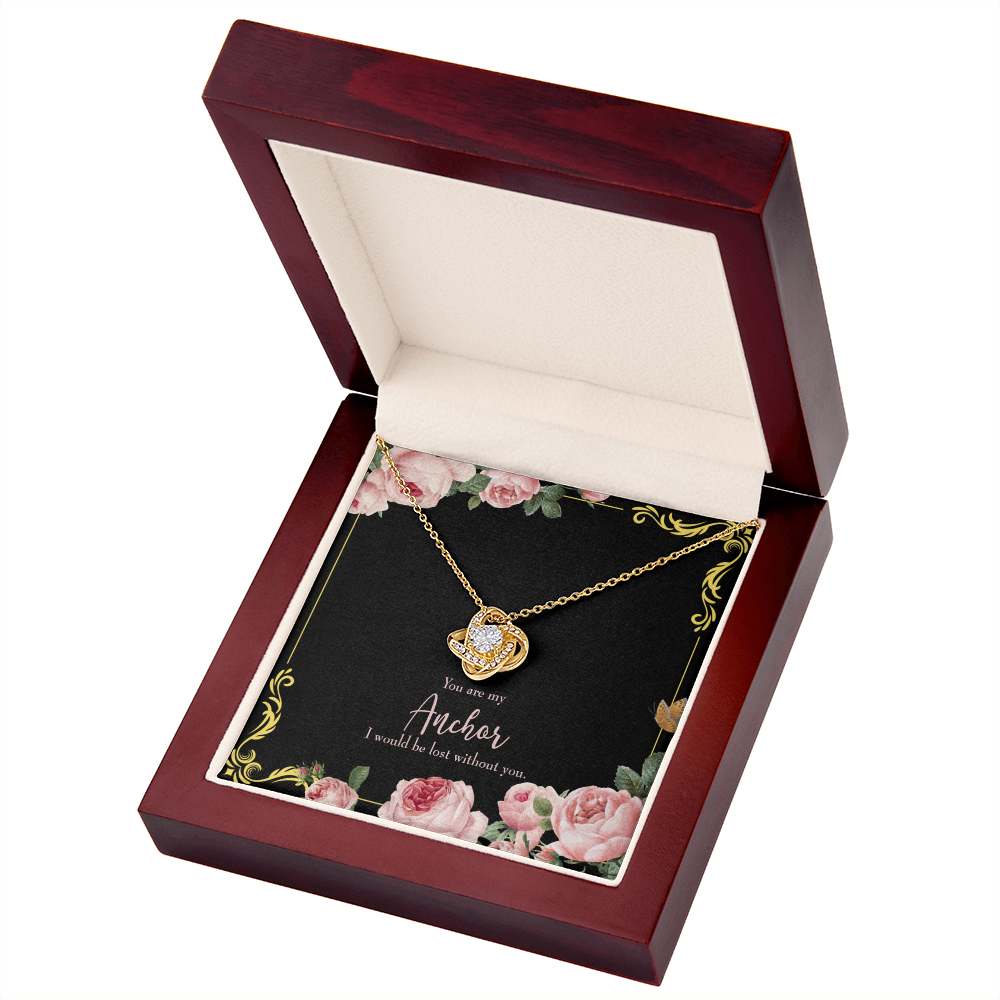 To My Girlfriend Lost Without You Infinity Knot Necklace Message Card-Express Your Love Gifts