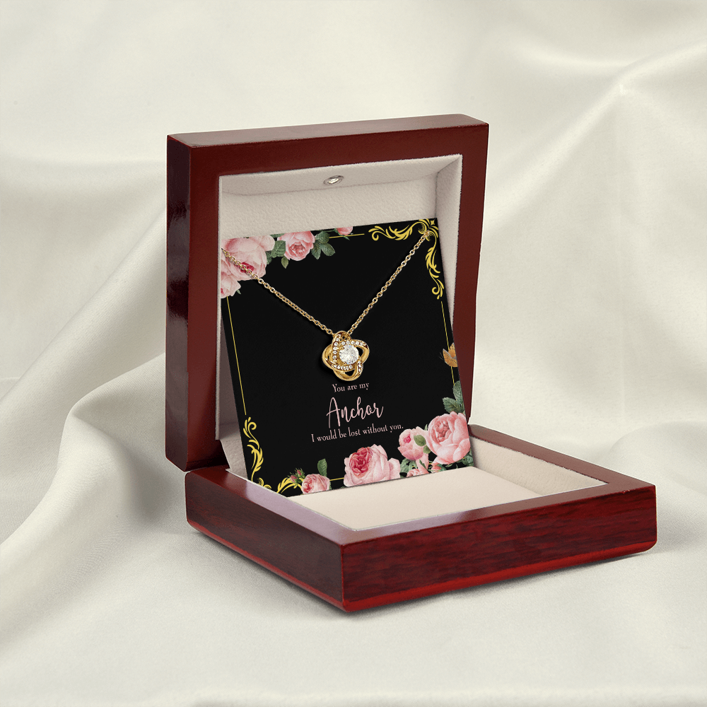 To My Girlfriend Lost Without You Infinity Knot Necklace Message Card-Express Your Love Gifts