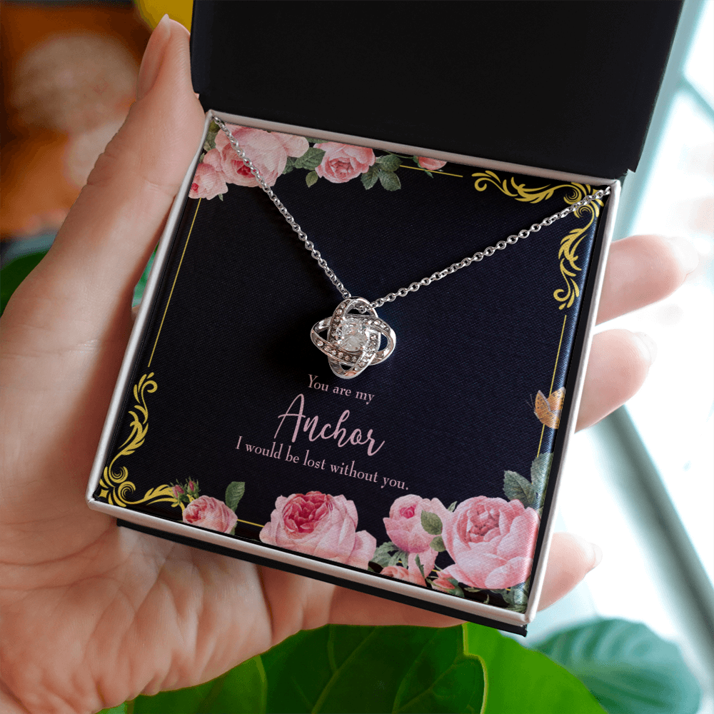 To My Girlfriend Lost Without You Infinity Knot Necklace Message Card-Express Your Love Gifts