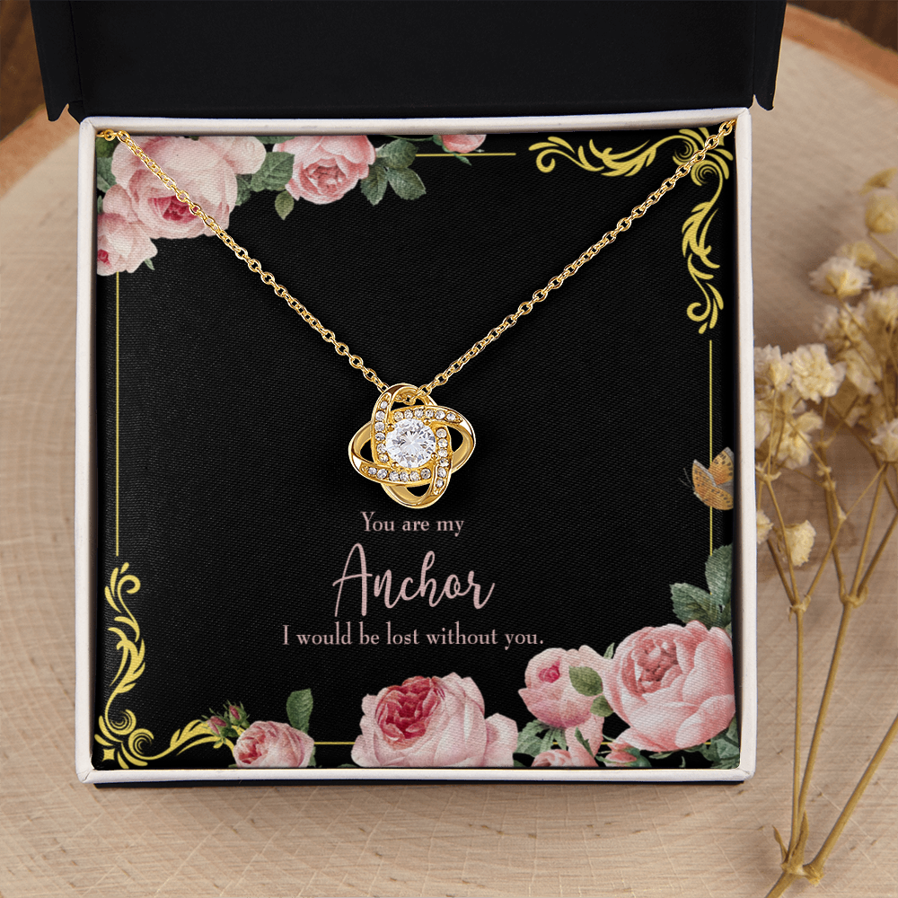 To My Girlfriend Lost Without You Infinity Knot Necklace Message Card-Express Your Love Gifts