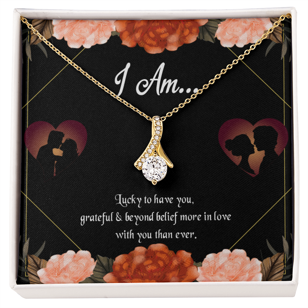 To My Girlfriend Love Gift I am Alluring Ribbon Necklace Message Card-Express Your Love Gifts