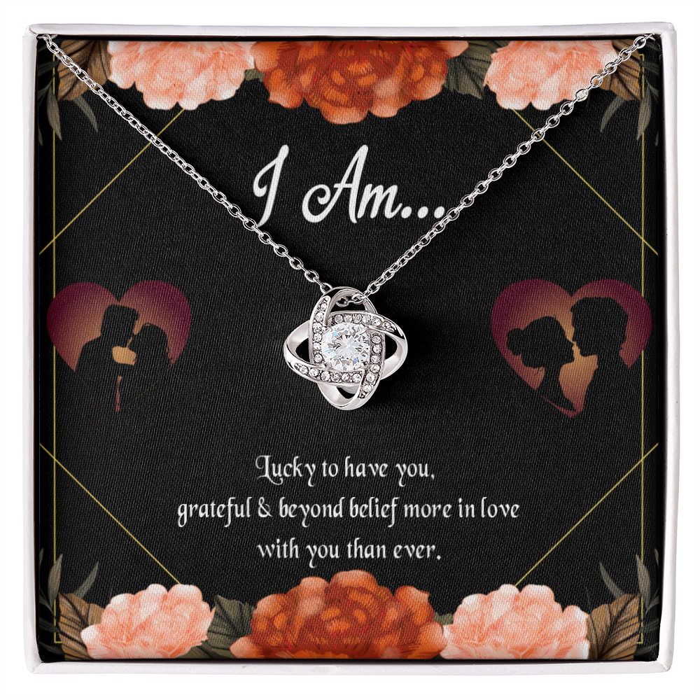 To My Girlfriend Love Gift I am Infinity Knot Necklace Message Card-Express Your Love Gifts
