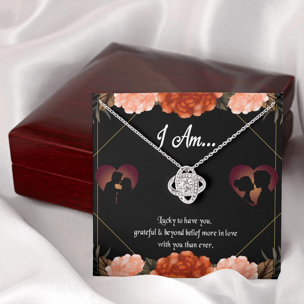 To My Girlfriend Love Gift I am Infinity Knot Necklace Message Card-Express Your Love Gifts
