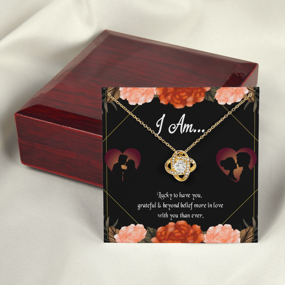 To My Girlfriend Love Gift I am Infinity Knot Necklace Message Card-Express Your Love Gifts