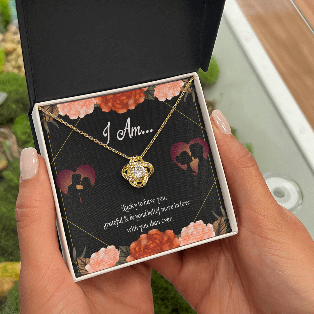 To My Girlfriend Love Gift I am Infinity Knot Necklace Message Card-Express Your Love Gifts