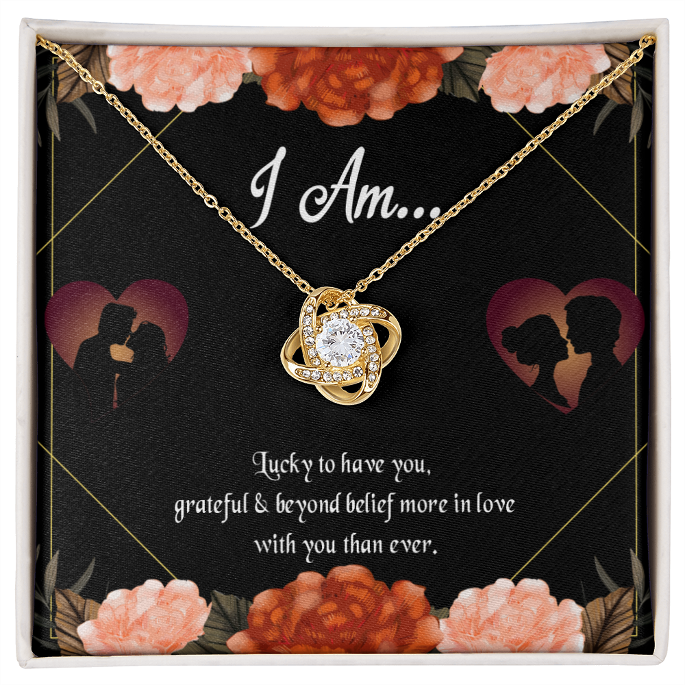 To My Girlfriend Love Gift I am Infinity Knot Necklace Message Card-Express Your Love Gifts