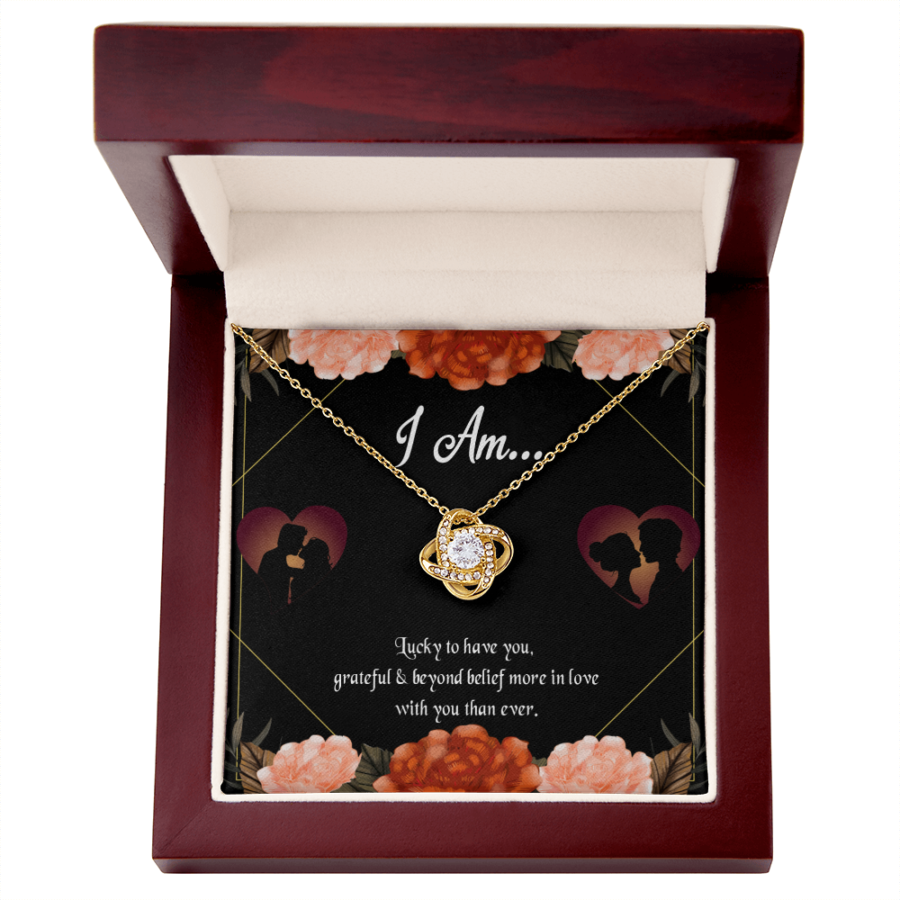 To My Girlfriend Love Gift I am Infinity Knot Necklace Message Card-Express Your Love Gifts