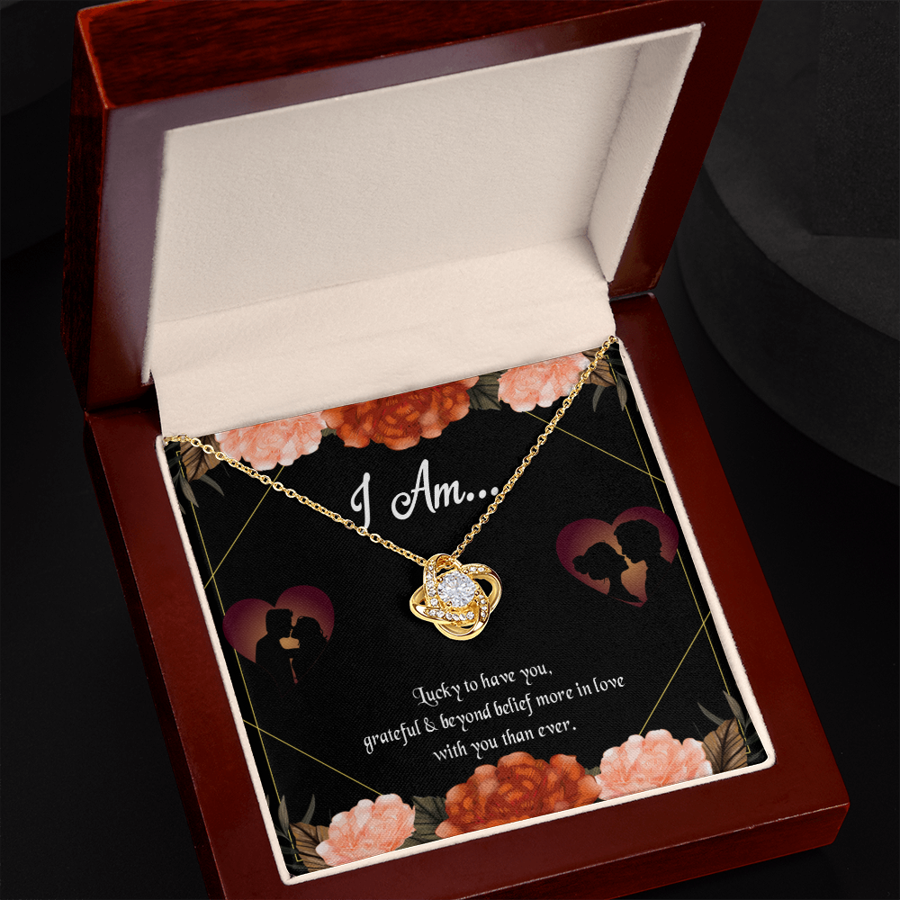 To My Girlfriend Love Gift I am Infinity Knot Necklace Message Card-Express Your Love Gifts