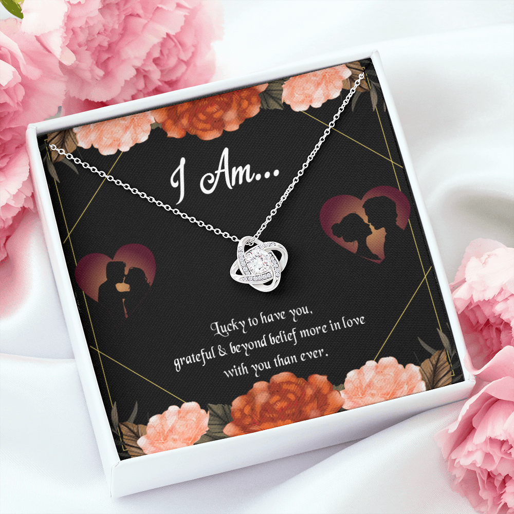 To My Girlfriend Love Gift I am Infinity Knot Necklace Message Card-Express Your Love Gifts
