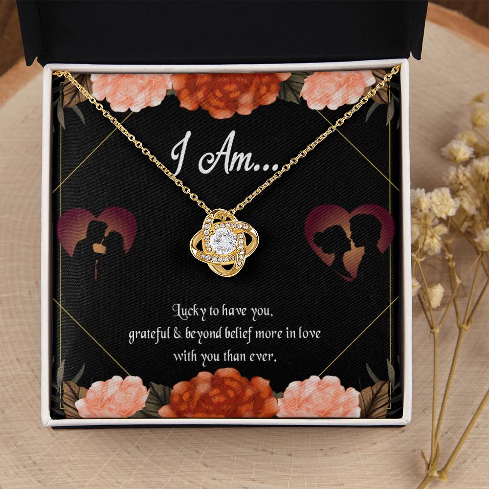 To My Girlfriend Love Gift I am Infinity Knot Necklace Message Card-Express Your Love Gifts