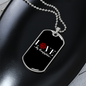 To My Girlfriend Love My Firefighter Necklace Stainless Steel or 18k Gold Dog Tag 24" Chain-Express Your Love Gifts