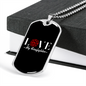To My Girlfriend Love My Firefighter Necklace Stainless Steel or 18k Gold Dog Tag 24" Chain-Express Your Love Gifts