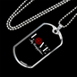 To My Girlfriend Love My Firefighter Necklace Stainless Steel or 18k Gold Dog Tag 24" Chain-Express Your Love Gifts