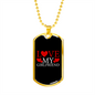 To My Girlfriend Love My Girlfriend Necklace Stainless Steel or 18k Gold Dog Tag 24" Chain-Express Your Love Gifts