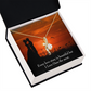 To My Girlfriend Love Our Story Alluring Ribbon Necklace Message Card-Express Your Love Gifts