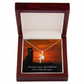 To My Girlfriend Love Our Story Alluring Ribbon Necklace Message Card-Express Your Love Gifts
