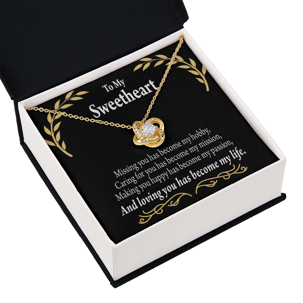 To My Girlfriend Loving You Infinity Knot Necklace Message Card-Express Your Love Gifts