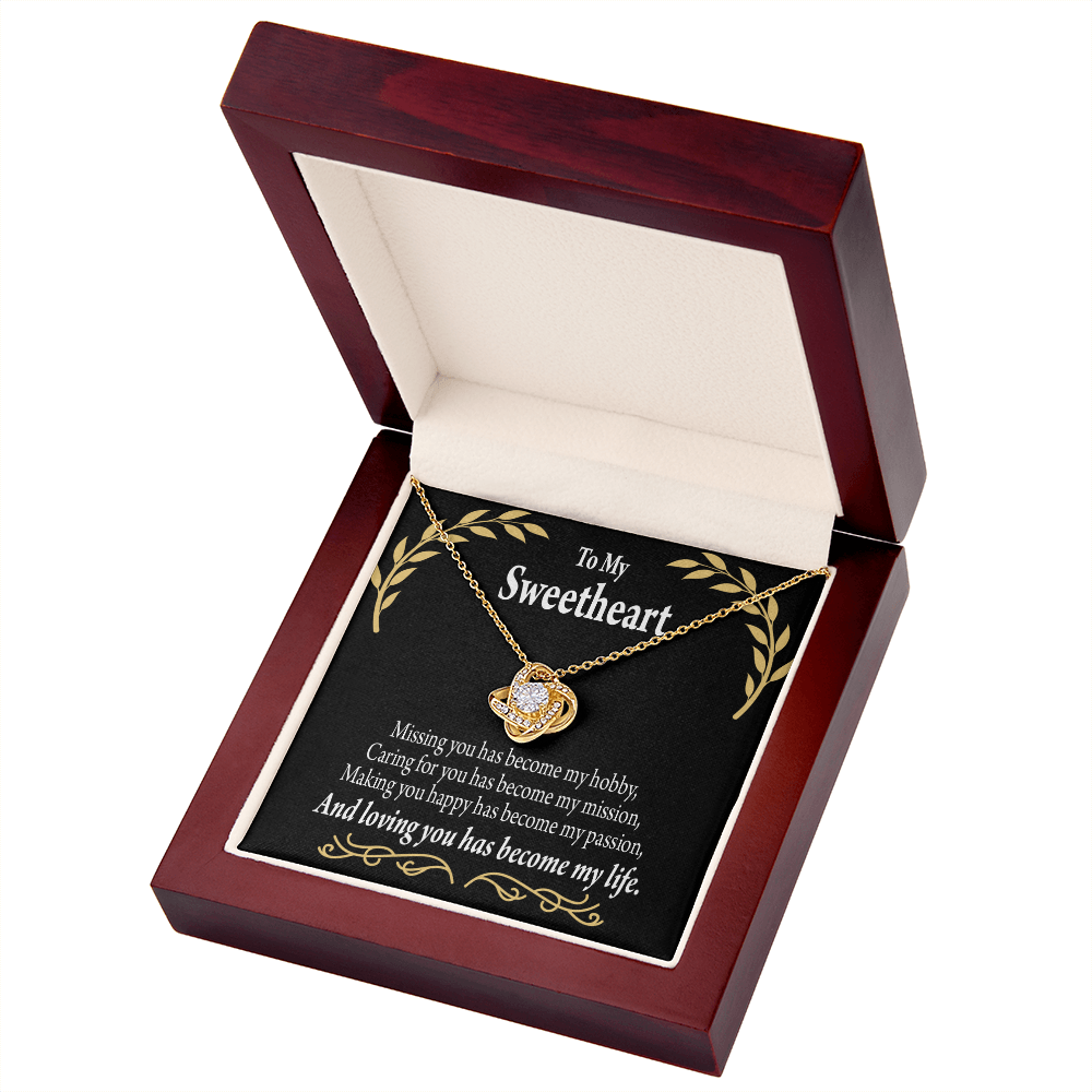 To My Girlfriend Loving You Infinity Knot Necklace Message Card-Express Your Love Gifts