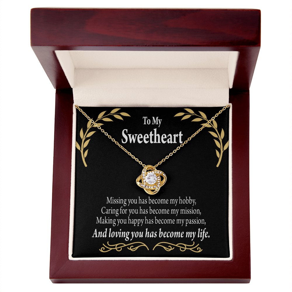 To My Girlfriend Loving You Infinity Knot Necklace Message Card-Express Your Love Gifts