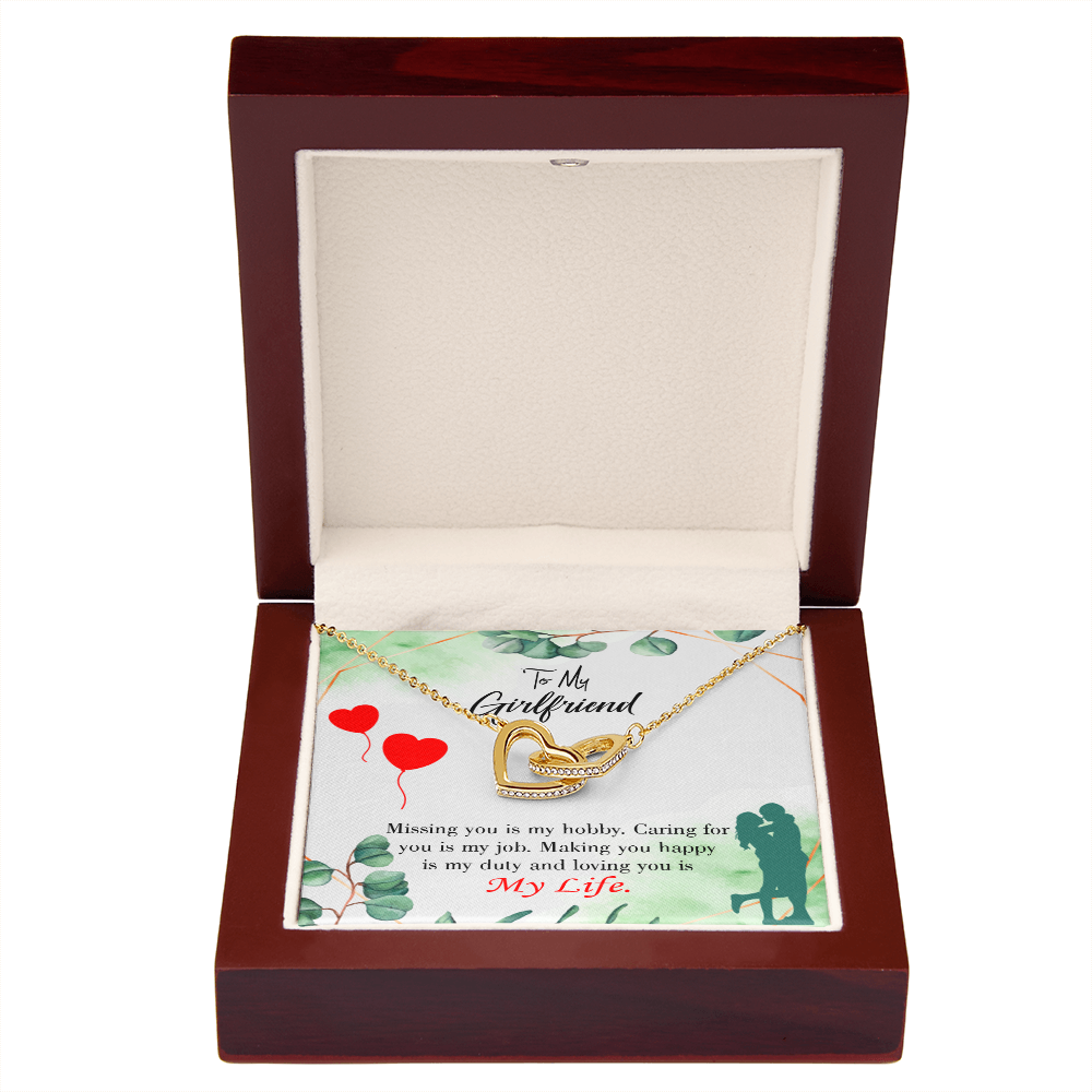 To My Girlfriend Loving You is My Life Inseparable Necklace-Express Your Love Gifts