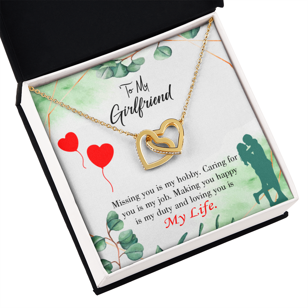 To My Girlfriend Loving You is My Life Inseparable Necklace-Express Your Love Gifts