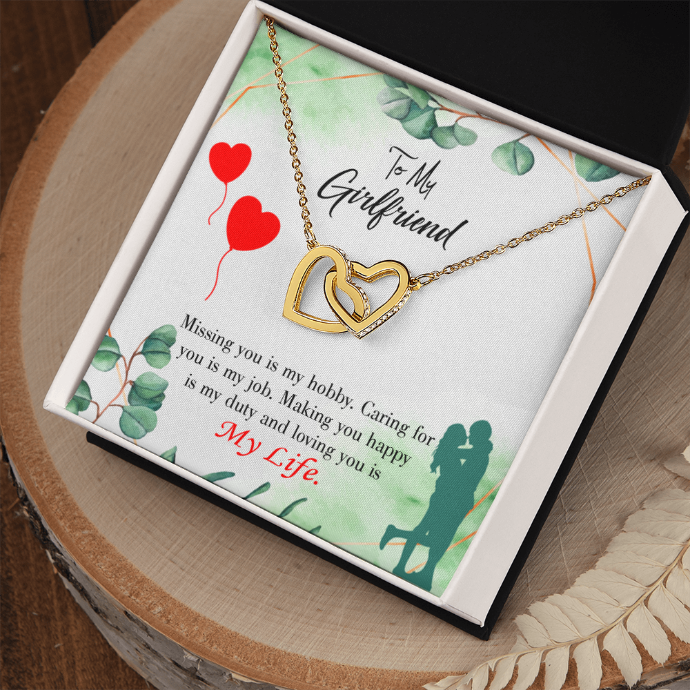 To My Girlfriend Loving You is My Life Inseparable Necklace-Express Your Love Gifts