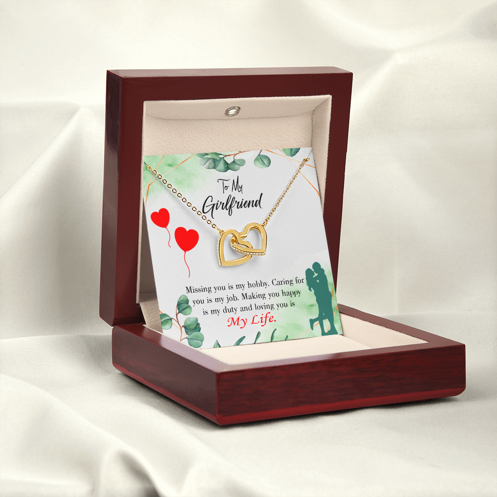 To My Girlfriend Loving You is My Life Inseparable Necklace-Express Your Love Gifts