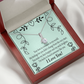 To My Girlfriend Lucky Alluring Ribbon Necklace Message Card-Express Your Love Gifts