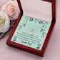 To My Girlfriend Lucky Alluring Ribbon Necklace Message Card-Express Your Love Gifts