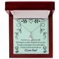 To My Girlfriend Lucky Alluring Ribbon Necklace Message Card-Express Your Love Gifts