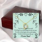 To My Girlfriend Lucky Forever Necklace w Message Card-Express Your Love Gifts