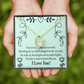 To My Girlfriend Lucky Forever Necklace w Message Card-Express Your Love Gifts
