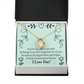 To My Girlfriend Lucky Forever Necklace w Message Card-Express Your Love Gifts