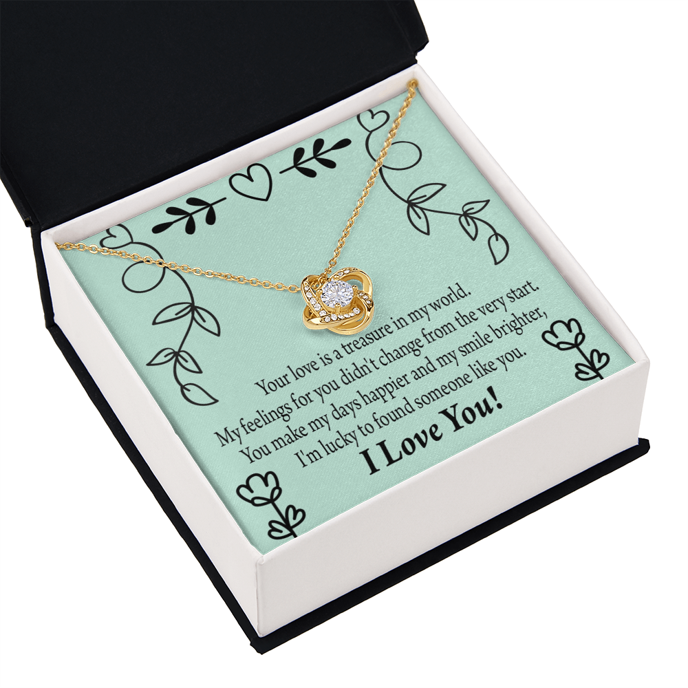 To My Girlfriend Lucky Infinity Knot Necklace Message Card-Express Your Love Gifts