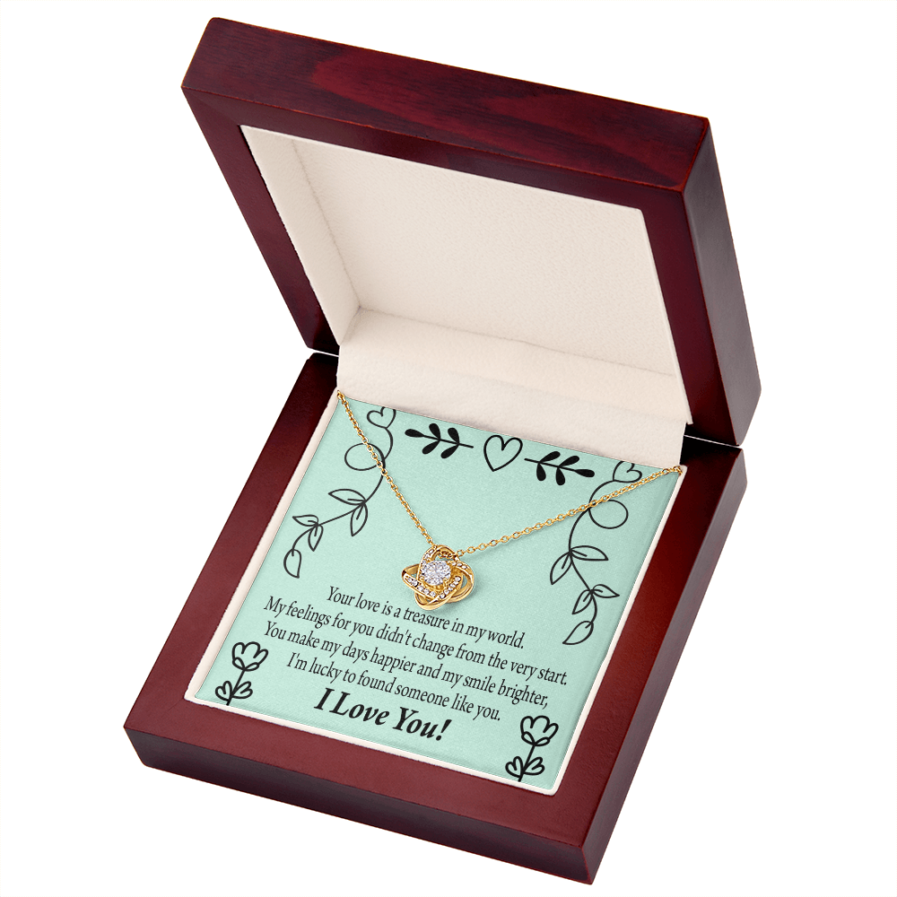 To My Girlfriend Lucky Infinity Knot Necklace Message Card-Express Your Love Gifts