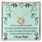 To My Girlfriend Lucky Infinity Knot Necklace Message Card-Express Your Love Gifts