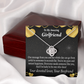 To My Girlfriend Lucky To Have You Infinity Knot Necklace Message Card-Express Your Love Gifts