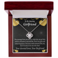 To My Girlfriend Lucky To Have You Infinity Knot Necklace Message Card-Express Your Love Gifts