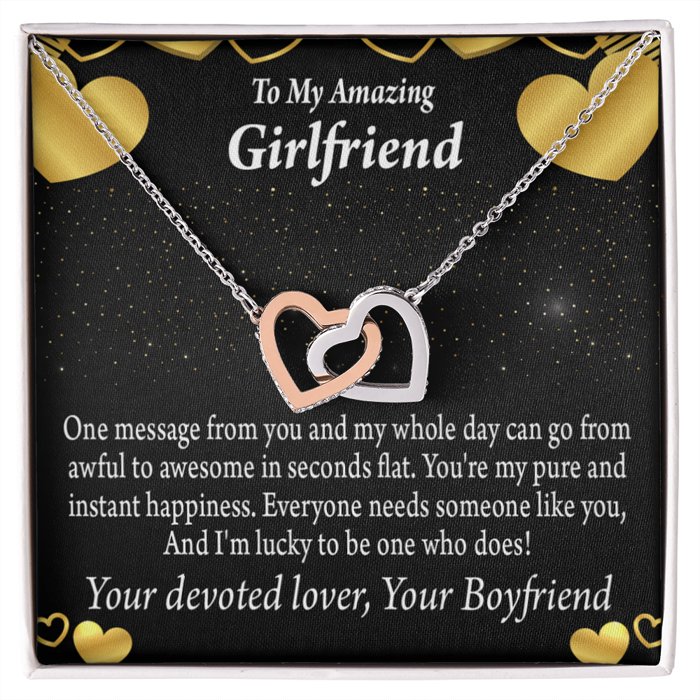 To My Girlfriend Lucky To Have You Inseparable Necklace-Express Your Love Gifts