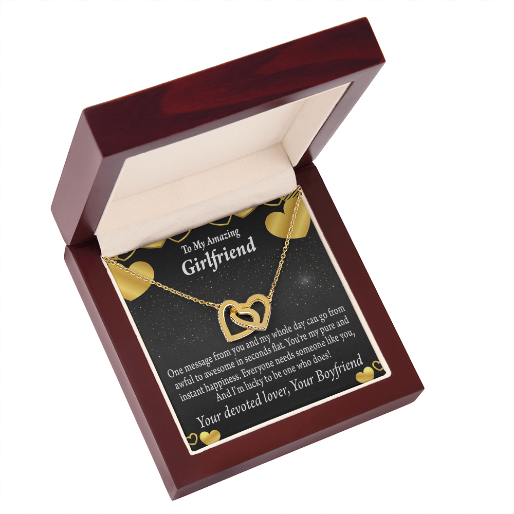 To My Girlfriend Lucky To Have You Inseparable Necklace-Express Your Love Gifts
