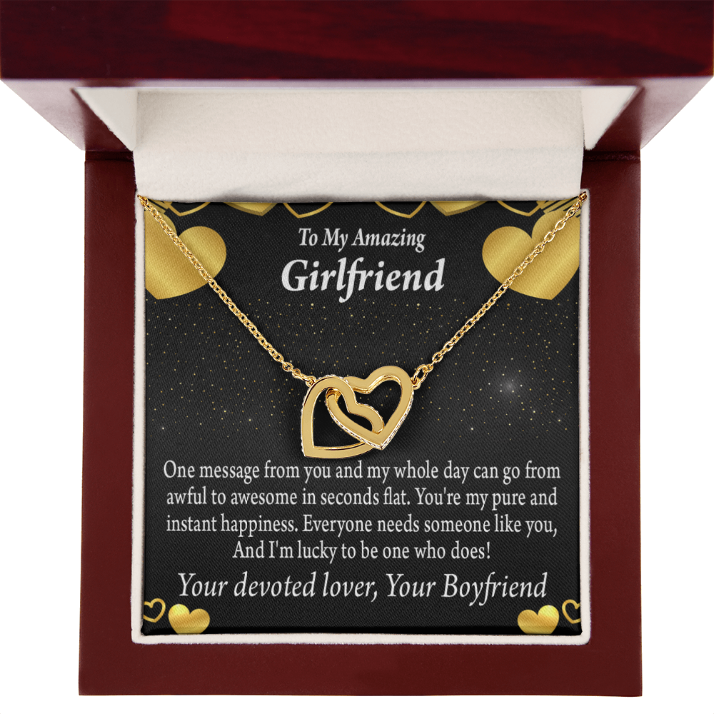 To My Girlfriend Lucky To Have You Inseparable Necklace-Express Your Love Gifts