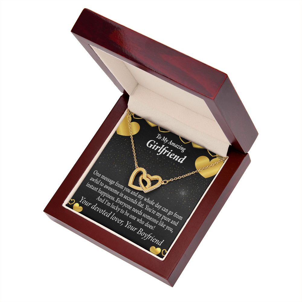 To My Girlfriend Lucky To Have You Inseparable Necklace-Express Your Love Gifts